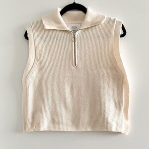 Zara 1/2 Zip Knit Vest